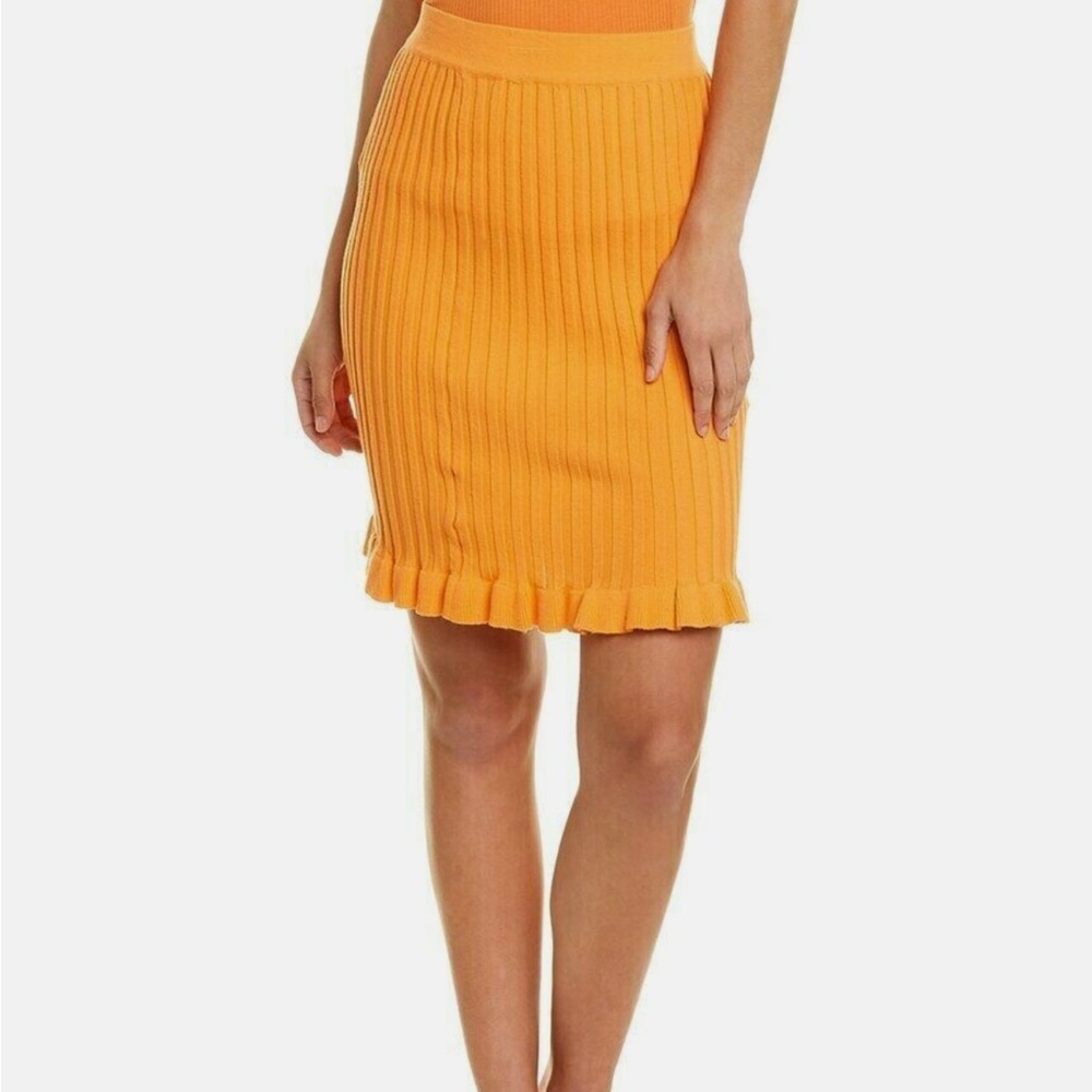 Bcbgeneration Women's Tangerine Ribbed Sweater Skirt